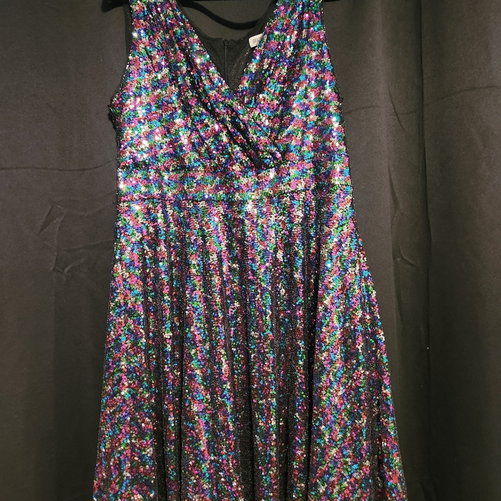 Grace Karin Vibrant Sequin Prom Dress